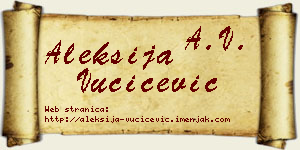 Aleksija Vučićević vizit kartica